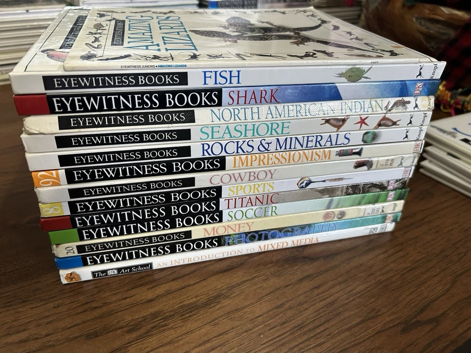 14 Eyewitness DK Books Homeschool Teacher's Lot Cowboy Indian Media Photography - Image 1 of 1