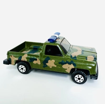 Camioneta pickup vintage Yatming 1990 Chevy C/K camuflaje rara original policía del ejército 1/64 Foto 1 de 4
