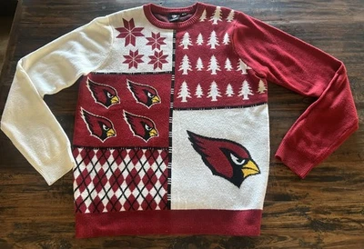 Men's Arizona Cardinals NFL Busy Block Ugly Christmas Sweater Size XL - Image 1 of 4
