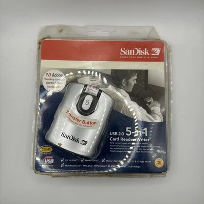 Card Reader/Writer Sealed SanDisk ImageMate USB 2.0 5-in-1 SDDR-99-A15 NIB - Image 1 of 4