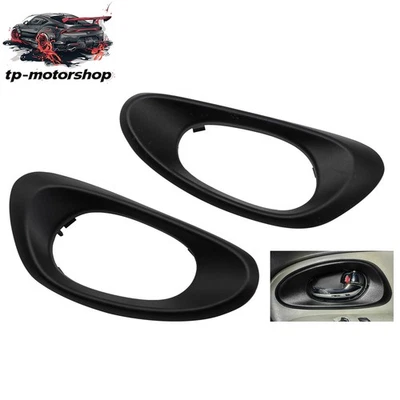 For 02-09 Chevy Trailblazer Textured Interior Door Handle Bezel Cover Trim Front Foto 1 de 4