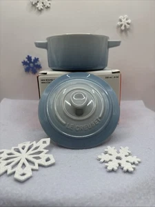 Le Creuset 8oz Mini Cocotte -Coastal Blue-NIB-💙🐟🥏-Great Gift 🎁 - Picture 1 of 6