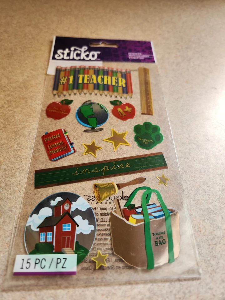 Sticko~Profesor~Pegatinas brillantes para álbumes de recortes/artesanías Foto 1 de 1