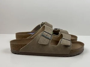 Birkenstock Arizona Vegan Synthetic Men’s Size 11 Desert Dust Gray Taupe/ Brown - Picture 1 of 7