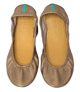 Tieks LIMITED EDITION Metallic Champagne Size 11 Leather Ballet Flats Shoes - Picture 1 of 10