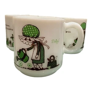 Vintage 1977 WWA Gänseblümchen Milchglas Becher bestreuen mit Freundlichkeit & Freundschaft - Bild 1 von 7