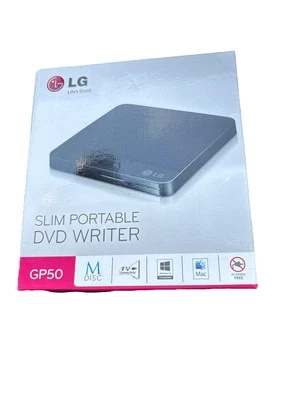 LG 电子 GP50 Slim 便携式 DVD 刻录机 GP50NB40-超级多驱动器 全新带标签 — 第 1/4 张图片