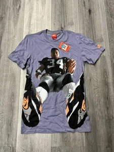 NWT Retro Nike Bo Jackson Purple NFL Mega Print Graphic T Shirt Size Medium - Picture 1 of 11