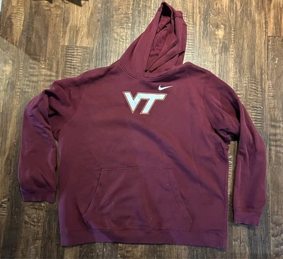 Virginia Tech VT hooded Sweatshirt men’s 3XL - bonus Christmas ornament - Image 1 of 4