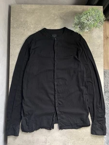 Thom Krom Avantgarde asymmetrisches schwarz gestreiftes Hemd Herren Rick Owens Style L - Bild 1 von 11