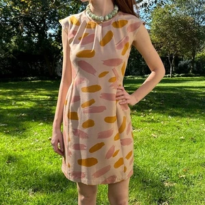 Rachel Comey Vintage Wolle und Seide Pinselstrich über dem Knie Kleid Größe Small - Bild 1 von 17