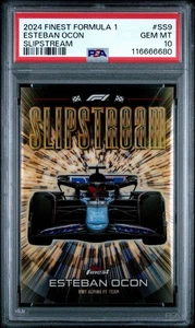 2024 Topps Finest F1 Esteban Ocon Slipstream SSP PSA 10 - Picture 1 of 7