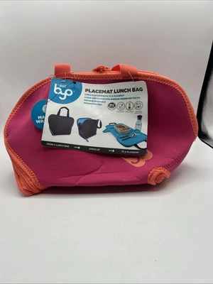 Bolsa de almuerzo BYO mantel individual rosa/naranja sin BPA aislada por 11x5x6 en lavado Foto 1 de 4