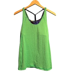 Camiseta sin mangas de entrenamiento Champion con sujetador deportivo adjunta talla pequeña verde lima gimnasio yoga  - Imagen 1 de 10