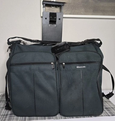 Samsonite Black Wheeled Garment Bag Rolling  Luggage Suit Case Bi-Fold - Image 1 of 4