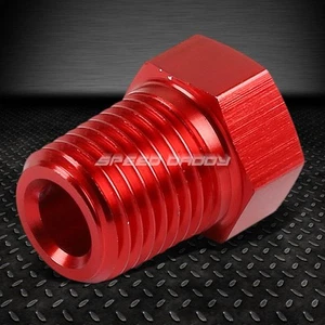 ADAPTADOR REDUCTOR DE BUJE DE TUBERÍA NPT ROJO 1/4"" MACHO A 1/8"" HEMBRA MONTAJE GAS/ACEITE - Imagen 1 de 2