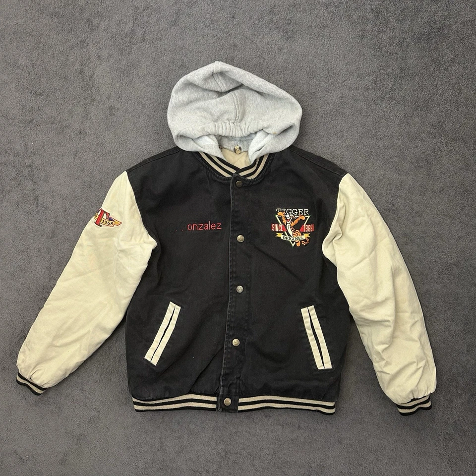 Chaqueta vaquera universitaria Tigger bordada vintage años 90 Disney capucha niños grande 10/12 Foto 1 de 4