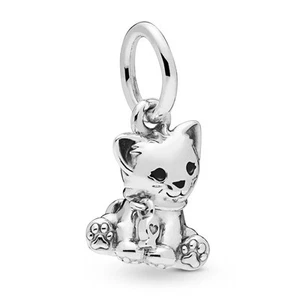 Genuine S925 Pandora ALE Sweet Cat Pendant Charm💕 - Picture 1 of 9