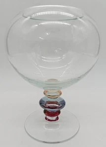 großes Cognac- oder Weinglas, bunter Stiel, ca. 19 cm hoch - Bild 1 von 3