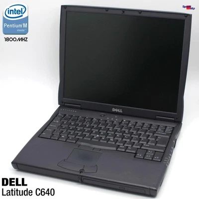 DELL LATITUDE C640 NOTEBOOK LAPTOP WINDOWS XP PARALLEL PORT RS-232 ATI RADEON ! - Bild 1 von 4