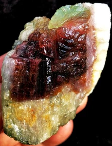 147g Natürliche Wassermelone Farbe Turmalin Kristall Eis Transparent Specime ie1504 - Bild 1 von 12