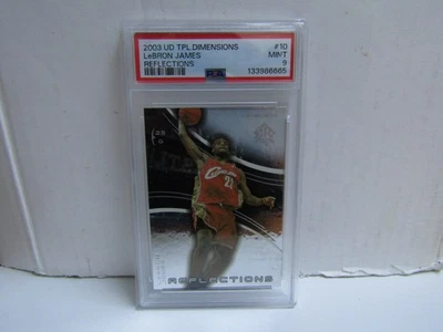 PSA 9 2003-04 UD 三重尺寸 #10 勒布朗·詹姆斯反射 RC 骑士 — 第 1/2 张图片