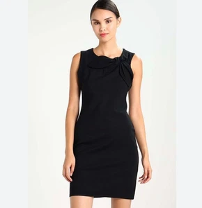 Vestido Vaina Ponte Banana Republic Negro Cuello Lazo Talla 4 - Imagen 1 de 7