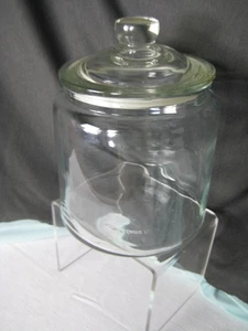 Ikea Large Clear Glass Canister with air tight lid 8 ins tall 10 ins wide - Picture 1 of 3
