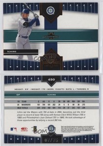 2005 Donruss Champions Orange Impressions /75 Ichiro Suzuki Ichiro #450