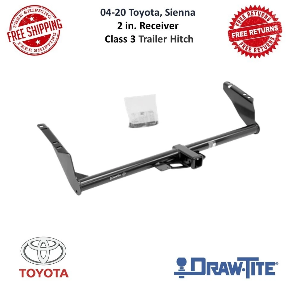 Enganche de remolque Draw-Tite 75237 clase III, 2 pulgadas Receptor compatible con Toyota Sienna 04-20 Foto 1 de 4