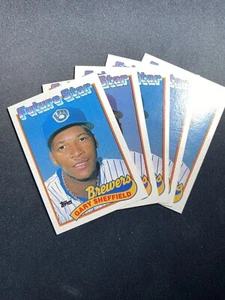 (1)  Topps Gary Sheffield Rookie RC #343 Milwaukee Brewers Qty - Picture 1 of 1