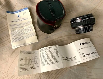Lente de cámara, convertidor Tokina EL 2X vintage para M/MD, lente 2X vintage, cámara Foto 1 de 4