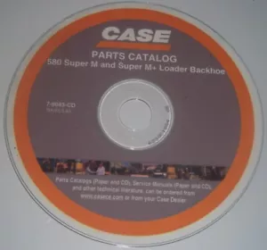 CASE 580 SUPER M M+ BACKHOE LOADER PARTS MANUAL BOOK CATALOG ON DVD CD - Picture 1 of 1