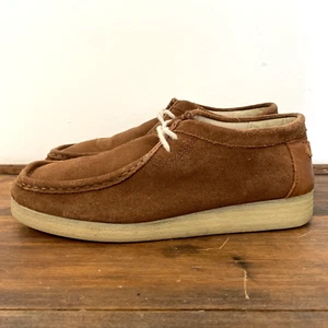 Kickers Tan Brown Suede Dinku Wallaby Moccasin Shoes Size EUR 41 UK 7 - Picture 1 of 9