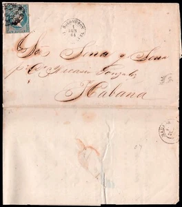 Cuba Esp. - Edi o Ant. 7 - 1864 - Carta Mat Fech. Tp. II "Bolodrón 1/Jun./64" - Bild 1 von 1