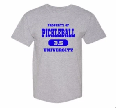 Pickleball Ink "Pickleball University 3.5" Small T-Shirt Preshrunk Cotton Foto 1 de 2