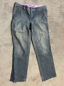Dockers Womens Pants Blue Tag Size 8 Low Rise Straight Leg Denim Distressed - Picture 1 of 6