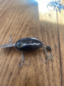Vintage Fred Arborgast Arbogaster Missing Rubber Tail Black Silver Pattern Used - Picture 1 of 10