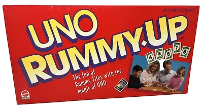 Uno Rummy Up Mattel Family Game 1993 Completo Foto 1 de 2