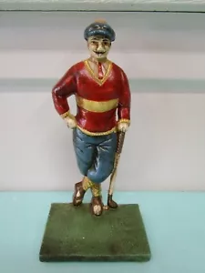 Vintage Midwest of Cannon Falls Cast Iron Golfer Man Door Stop - Picture 1 of 5