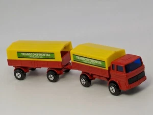 Vintage Matchbox Two Pack TP-1 Red Transcontinental Mercedes Truck/Trailer - Picture 1 of 13