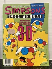 The Simpsons 1993 Annual 3D Magazine - Complete Glasses Included