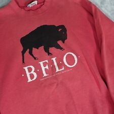 Vintage 90s Michael Morgulis Buffalo Series Sweatshirt Mens XL Art Salmon Pink