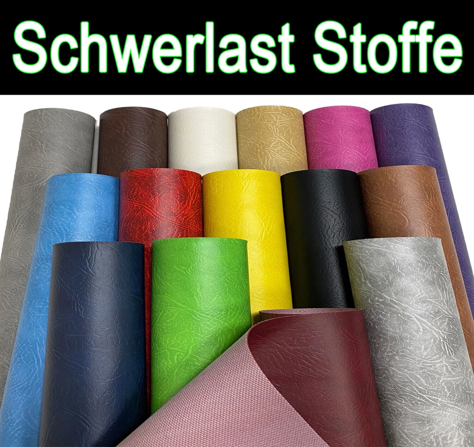 Schwerlast Dick Kunstleder Leder Imitat Stoff Bezugsstoff Meterware Breite 140cm - Bild 1 von 1