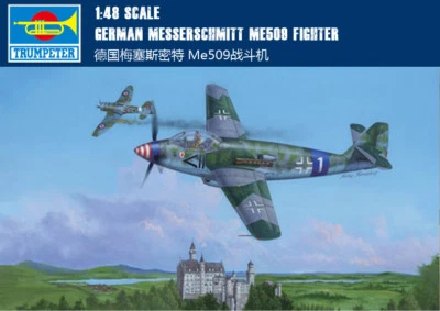 GERMAN MESSERSCHMITT ME509 FIGHTER 1/48 aircraft Trumpeter model plane kit 02849 - Image 1 of 4