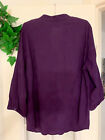womens croft and barrow Purple Embossed  xl top/blouse