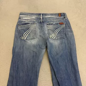 7 For All Mankind Dojo Jeans Damen Größe 30 Blau *BESCHÄDIGUNG - Bild 1 von 17