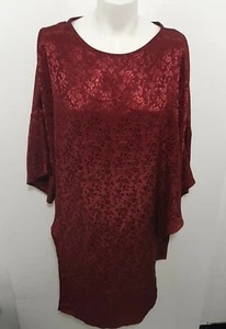 Okakie Red Rose Tapestry Print Tunic Dress Sz S - Picture 1 of 7