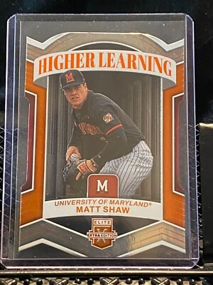 Matt Shaw  2023 Elite Extra - Higher Learning - Die Cut - #25/99 Cubs - #9 - Image 1 of 2