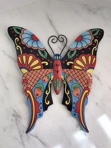 Garden Butterfly Metal Outdoor Wall Decor Butterfly Floral Garden Indoor Art - Picture 1 of 6
